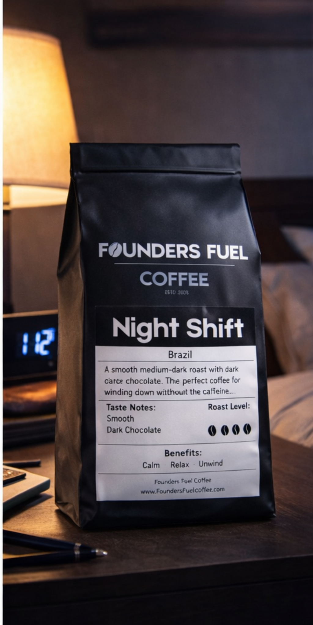 Night Shift (Decaf) → Late Night Focus, No Caffeine